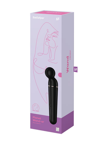 Satisfyer Planet Wand-er Black Full Body Massager 6in Default Title Electric Massager