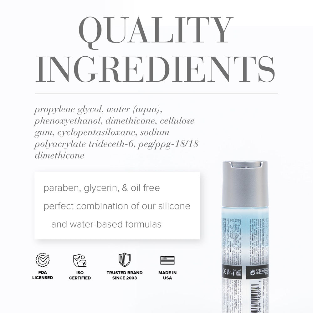 JO Classic Hybrid – Water-Resistant Hybrid Lubricant 60ml Bottle Secondary image