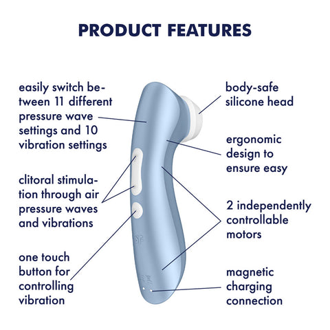 Satisfyer Pro 2 Plus G2 Clitoral Stimulator Blue STIMULATORS