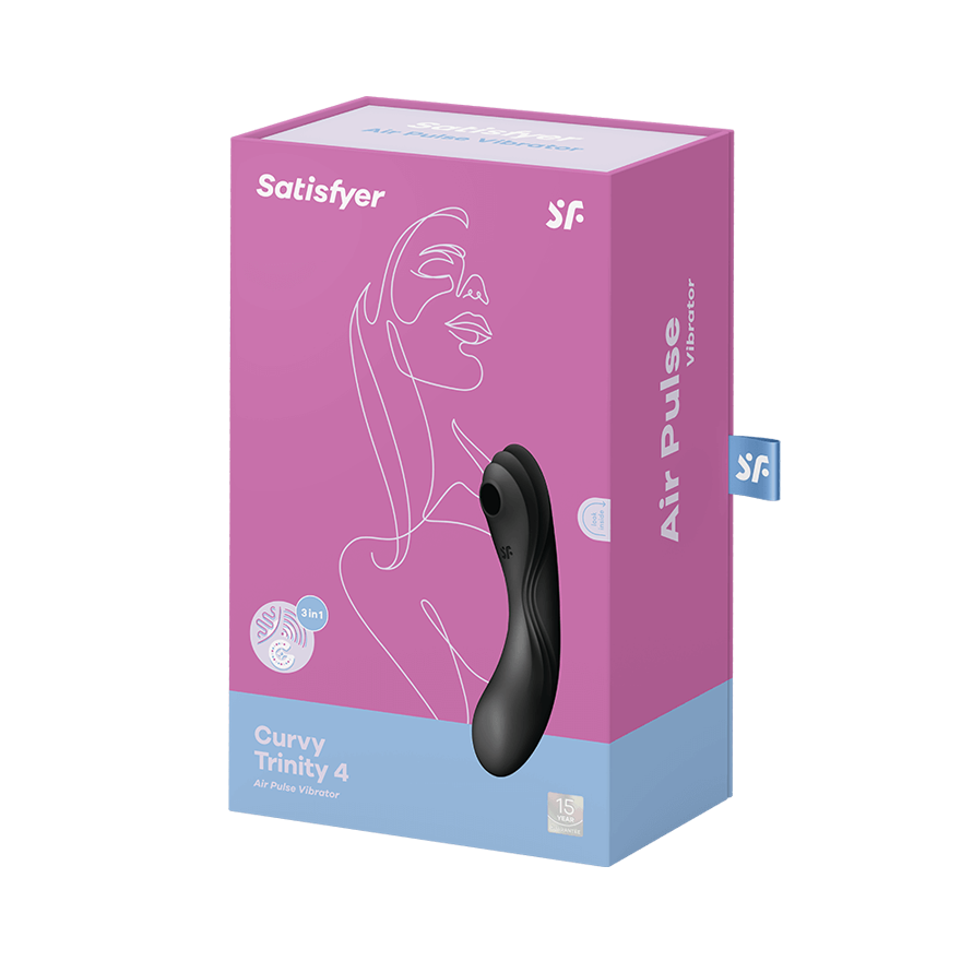 Satisfyer Curvy Trinity 4 Insertable Air Pulse Vibrator Black Black AIR PULSATION