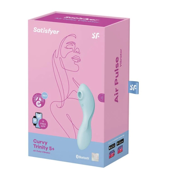 Satisfyer Curvy Trinity 5+ Waterproof Triple Motor Vibrator Default Title > Sex Toys For Ladies > Clitoral Vibrators and Stimulators Main image