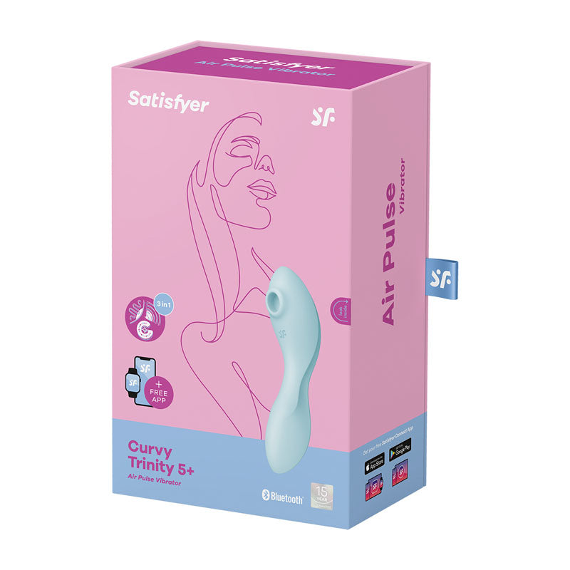 Satisfyer Curvy Trinity 5+ (Blue) – Waterproof Triple Motor Vibrator > Sex Toys For Ladies > Clitoral Vibrators and Stimulators