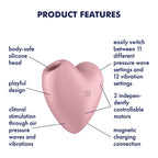 Satisfyer Cutie Heart Vibrator – Air Pulsation Stimulator Silicone Vibrator > Sex Toys For Ladies > Air Pulsation