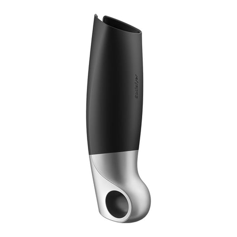 Satisfyer Power Masturbator Black Silver Strokers - Auto