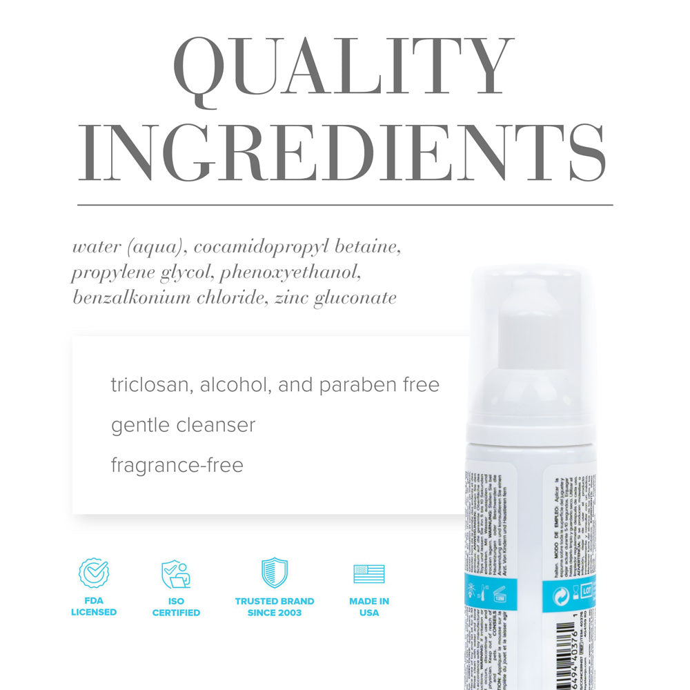 JO Refresh Foaming Toy Cleaner – Gentle Fragrance-Free Toy Cleaner 50 mL Bottle Toy Cleaners