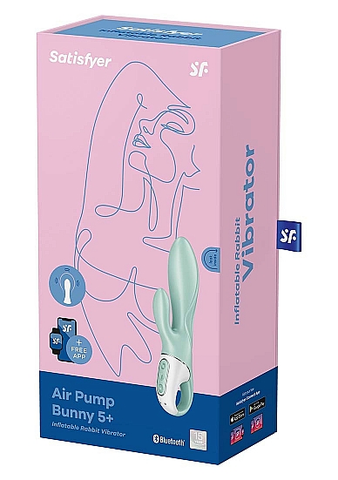 Satisfyer Air Pump Bunny 5+ Mint Rabbit Vibrator 15mm Tip Default Title VIBRATORS-RABBIT