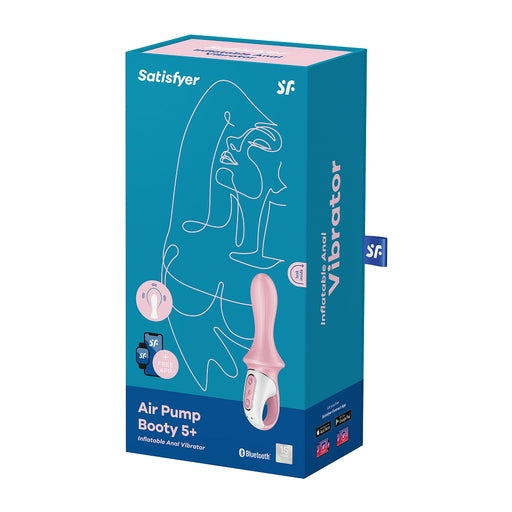 Satisfyer Air Pump Booty 5+ Red Inflatable Anal Vibrator Default Title Butt Plugs