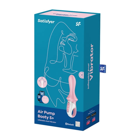 Satisfyer Air Pump Booty 5+ Red Inflatable Anal Vibrator Default Title Butt Plugs