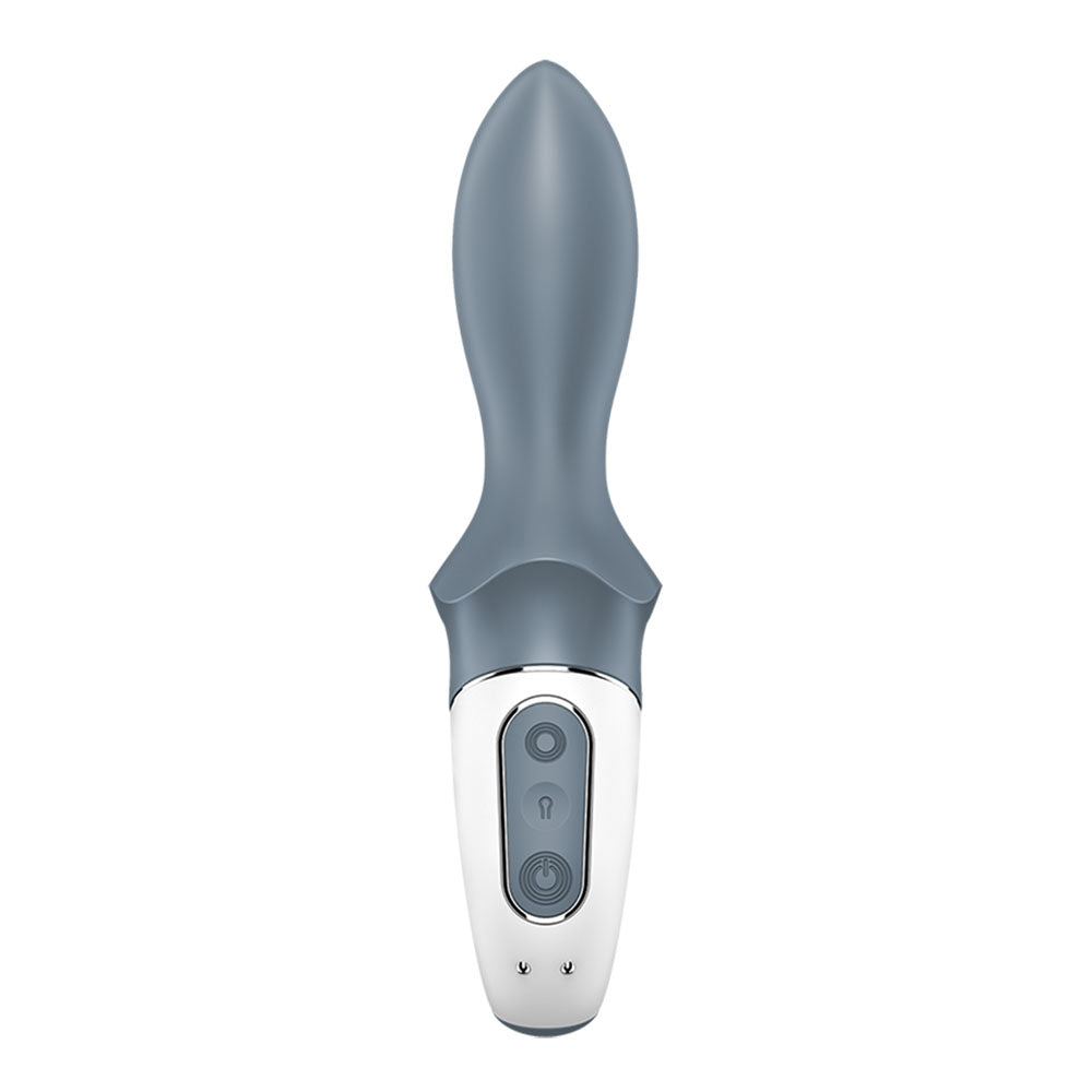 Satisfyer Air Pump Booty 1 Grey Inflatable Anal Vibrator 12 Vibes Butt Plugs - Vibrating