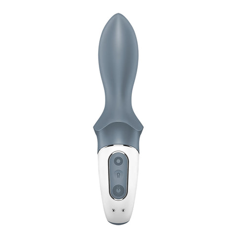 Satisfyer Air Pump Booty 1 Grey Inflatable Anal Vibrator 12 Vibes Butt Plugs - Vibrating