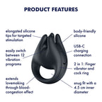 Satisfyer Perfect Pair 1 Rechargeable Couples Ring > Sex Toys > Couples Toys