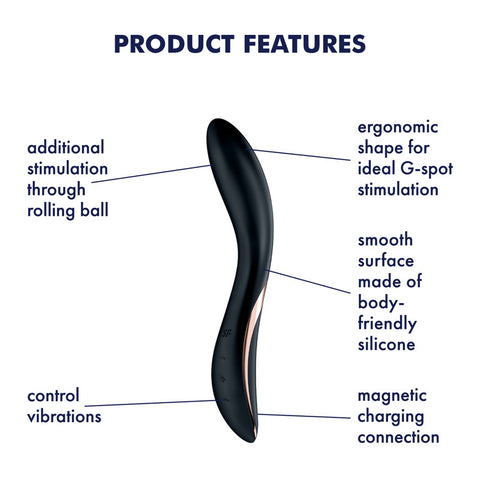 Satisfyer Rrrolling Explosion Black USB Rechargeable G-Spot Vibrator Vibrators