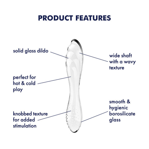 Satisfyer Dazzling Crystal 1 Double-Ended Glass Dildo > Sex Toys > Glass
