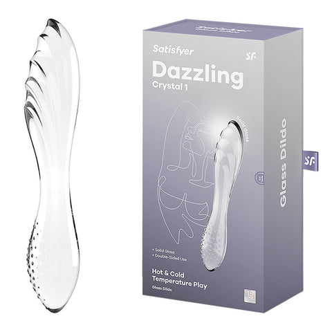 Satisfyer Dazzling Crystal 1 Double-Ended Glass Dildo Clear > Sex Toys > Glass