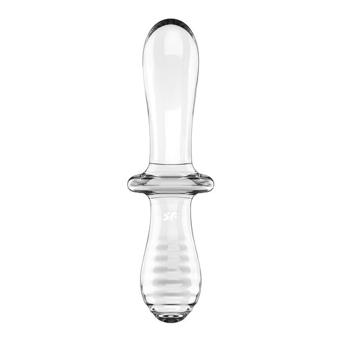 Satisfyer Double Crystal Glass Dildo for Temperature Play DONGS Glass