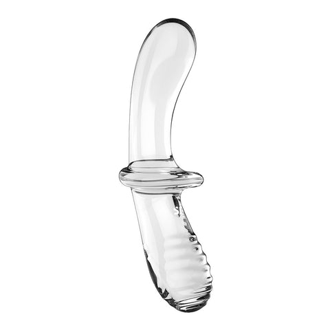 Satisfyer Double Crystal Glass Dildo for Temperature Play DONGS Glass