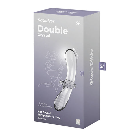 Satisfyer Double Crystal Glass Dildo for Temperature Play DONGS Glass