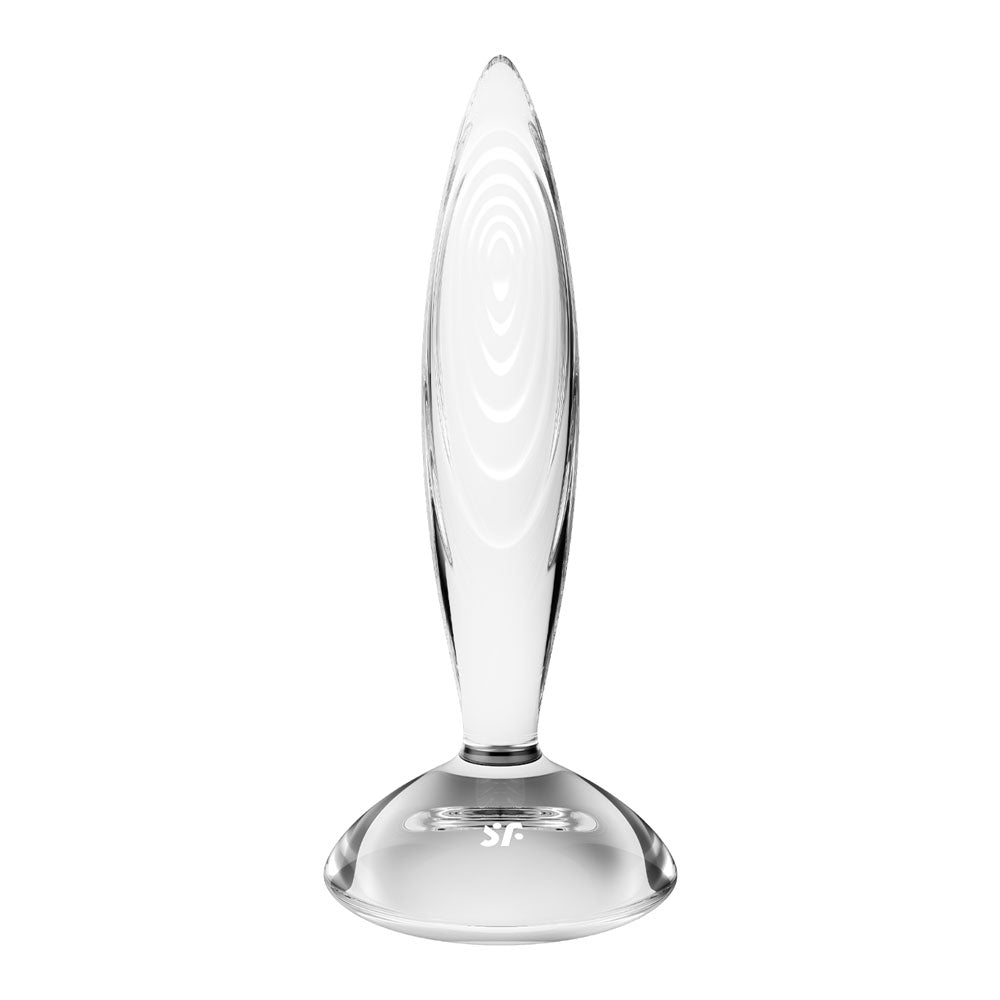 Satisfyer Sparkling Crystal 8 Inch Solid Glass Dildo with Texture > Glass > Dildos