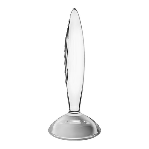 Satisfyer Sparkling Crystal 8 Inch Solid Glass Dildo with Texture > Sex Toys > Glass