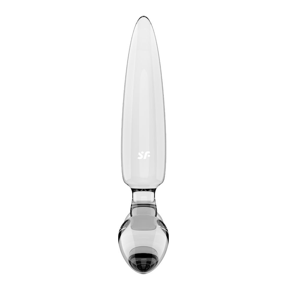 Satisfyer Triple Crystal 1 Transparent – Glass Dildo 21 cm with Two Additional Smaller Plugs > Glass > Dildos