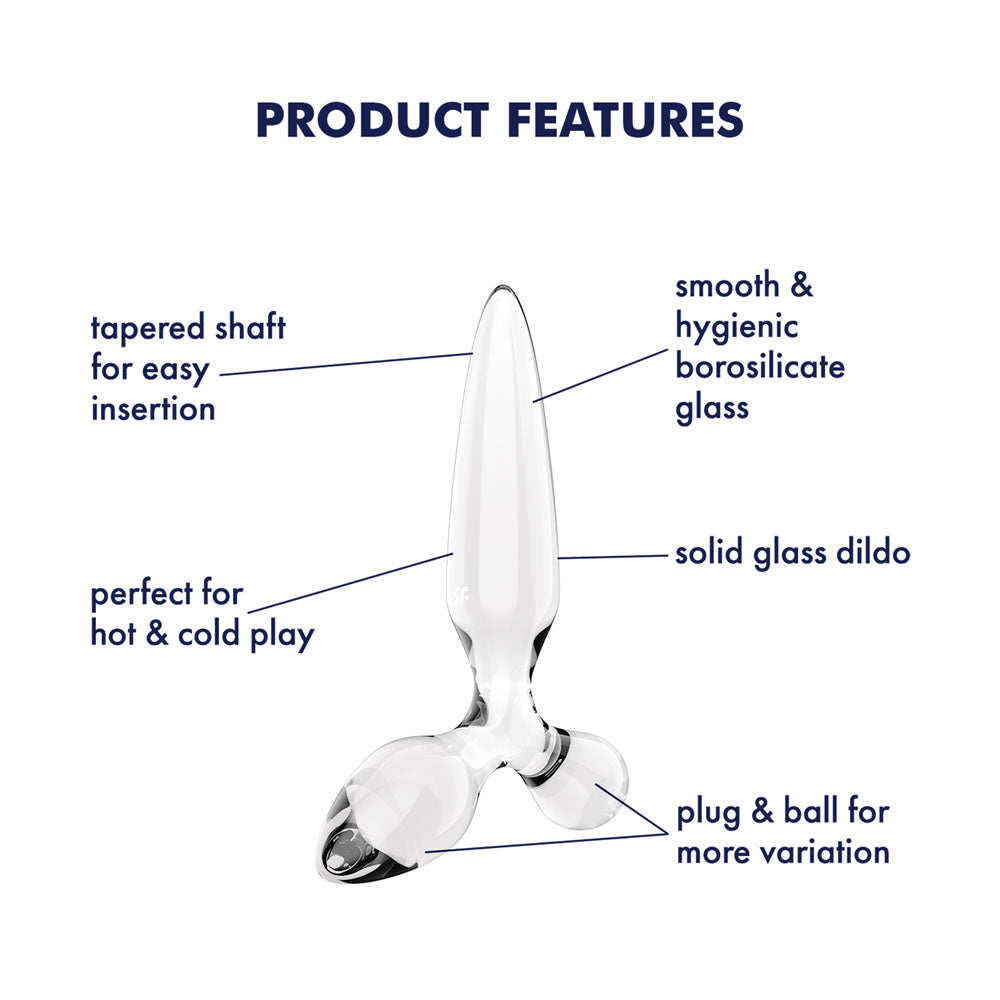 Satisfyer Triple Crystal 2 Transparent – Glass Dildo > Glass > Dildos