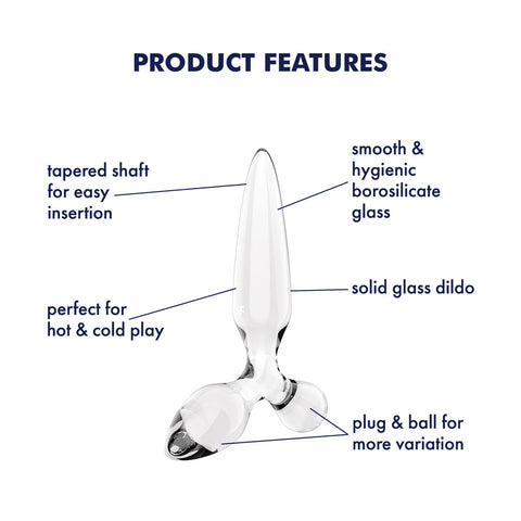 Satisfyer Triple Crystal 2 Transparent – Glass Dildo > Glass > Dildos