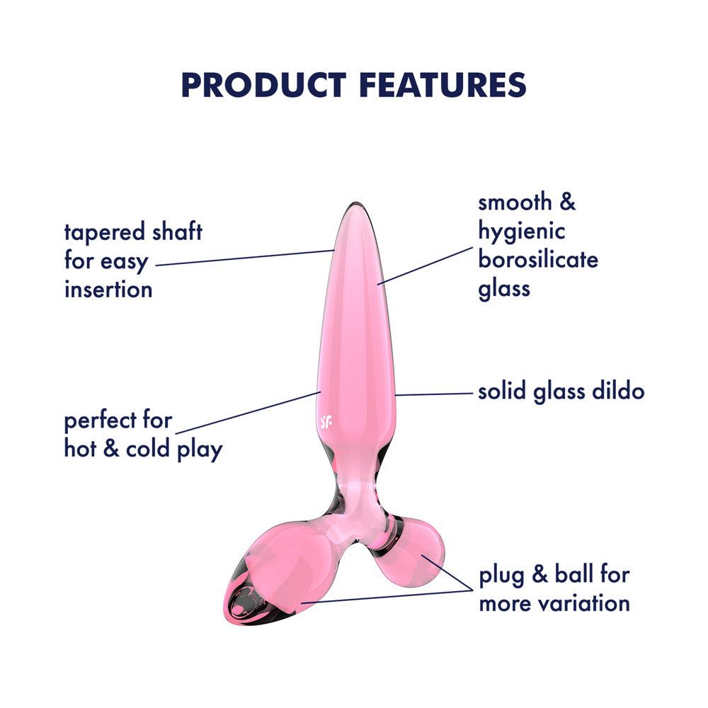 Satisfyer Triple Crystal 2 Pink – Glass Dildo Secondary image