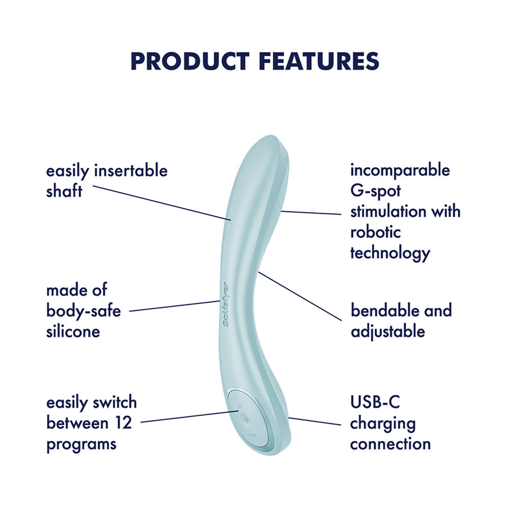 Satisfyer G-Spot Wave 2 (Ice) – USB Rechargeable 23.6 cm Flicking Tip Vibrator > Vibrators > Standard Vibrators