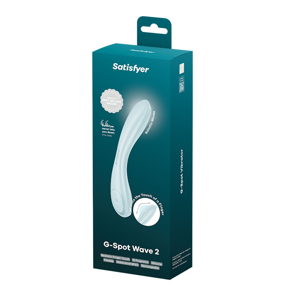 Satisfyer G-Spot Wave 2 (Ice) – USB Rechargeable 23.6 cm Flicking Tip Vibrator > Vibrators > Standard Vibrators