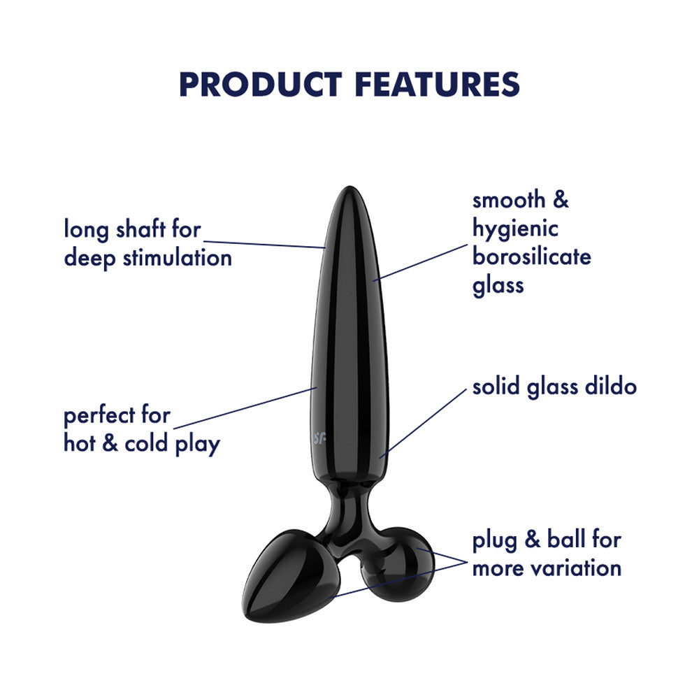 Satisfyer Triple Crystal 1 – Borosilicate Glass Dildo 21 cm with Two Smaller Plugs > Glass > Dildos