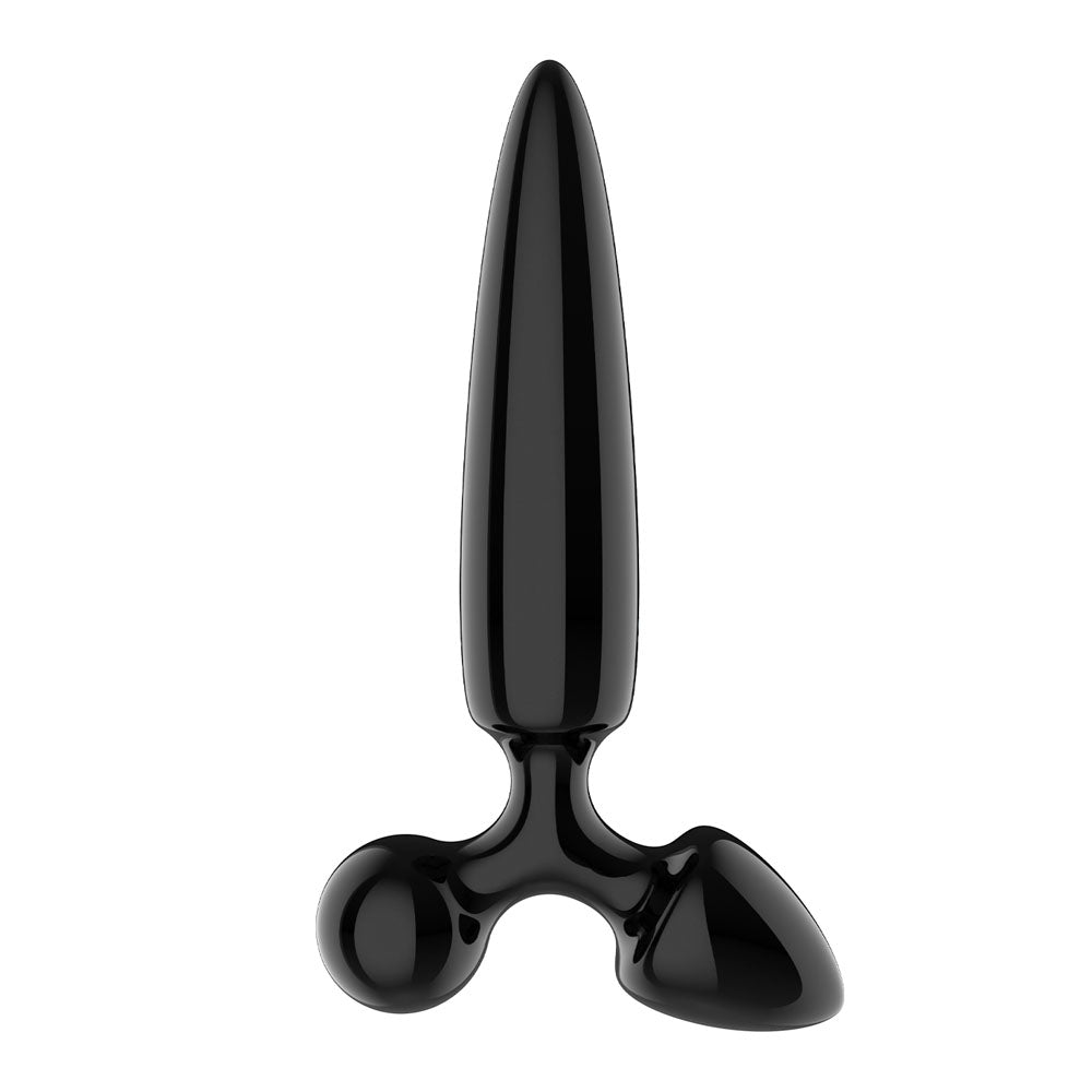 Satisfyer Triple Crystal 1 Black – Glass Dildo 21 cm with Two Smaller Plugs > Glass > Dildos