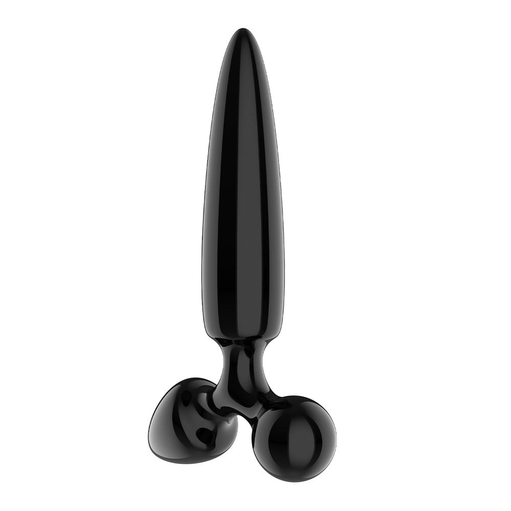Satisfyer Triple Crystal 1 Black – Glass Dildo 21 cm with Two Smaller Plugs > Glass > Dildos