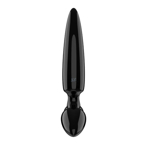 Satisfyer Triple Crystal 1 Black – Glass Dildo 21 cm with Two Smaller Plugs > Glass > Dildos