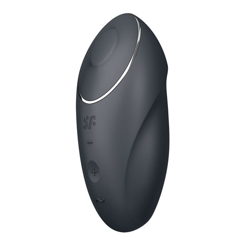 Satisfyer Tap & Climax 1 - Grey Lay-On Vibrator 8.6 Inch STIMULATORS