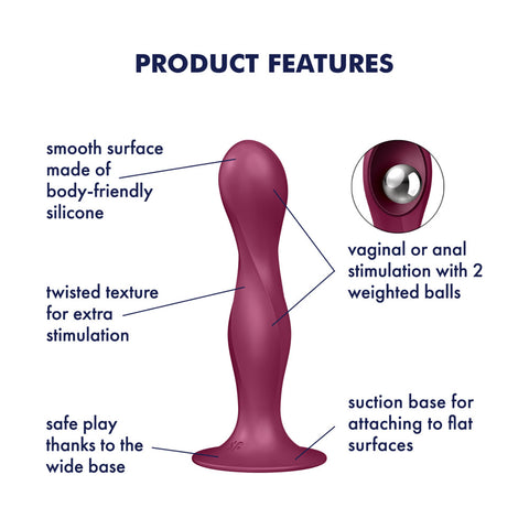 Satisfyer Double Ball-R - Versatile Pleasure Toy 5 Inch Butt Plugs - Vibrating