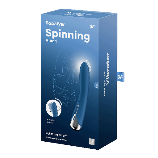 Satisfyer Spinning Vibe 1 Blue 17.8 cm USB Rotating Vibrator Default Title Vibrators