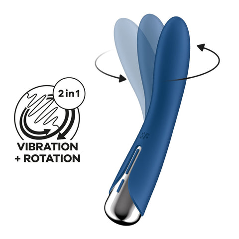 Satisfyer Spinning Vibe 1 Blue 17.8 cm Rotating Vibrator > Vibrators > Standard Vibrators