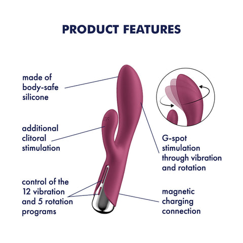 Satisfyer Spinning Rabbit 1 Red VIBRATORS-RABBIT