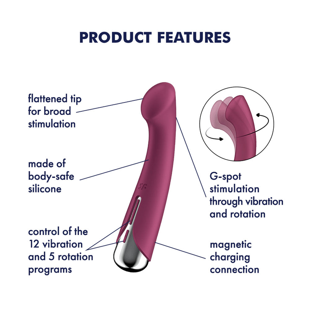 Satisfyer Spinning G-Spot 1 (Red) – Luxury G-Spot Vibrator > Sex Toys For Ladies > G-Spot Vibrators