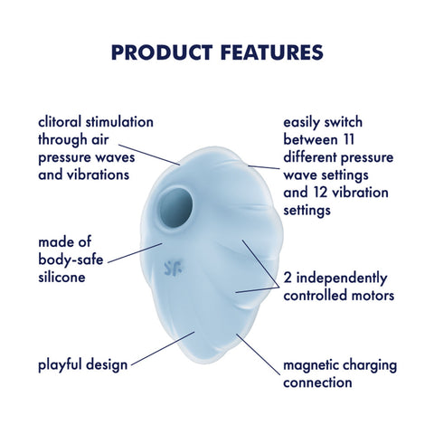 Satisfyer Cloud Dancer - USB Rechargeable Air Pulse Stimulator STIMULATORS