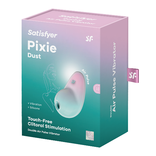 Satisfyer Pixie Dust Mint/Pink Double Air Pulse Vibrator Default Title STIMULATORS