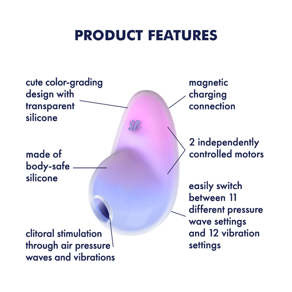 Satisfyer Pixie Dust Double Air Pulse Rechargeable Vibrator > Sex Toys For Ladies > Air Pulsation