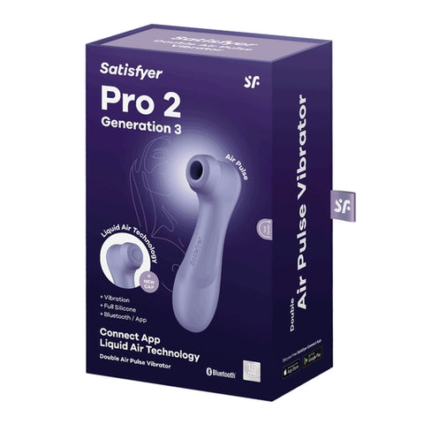 Satisfyer Pro 2 Gen 3 App Control Clitoral Stimulator Lilac Purple STIMULATORS