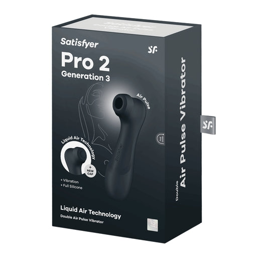 Satisfyer Pro 2 Gen 3 Clitoral Stimulator Black Default Title AIR PULSATION