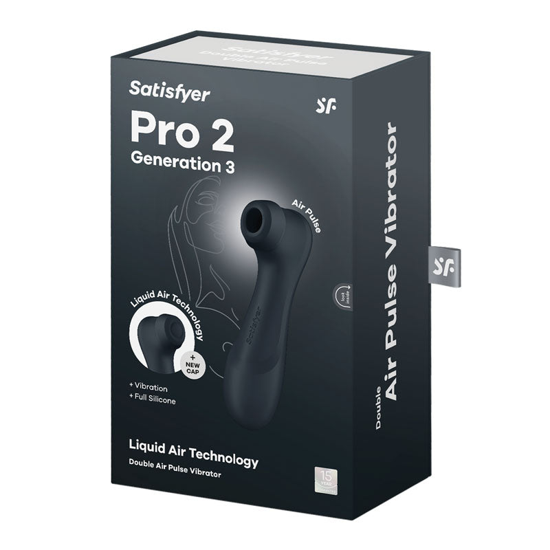 Satisfyer Pro 2 Gen 3 Clitoral Stimulator Black AIR PULSATION