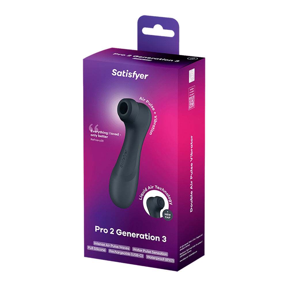 Satisfyer Pro 2 Gen 3 (Black) – Waterproof Clitoral Stimulator > Sex Toys For Ladies > Air Pulsation