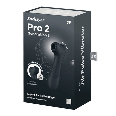 Satisfyer Pro 2 Gen 3 Clitoral Stimulator Black Default Title AIR PULSATION