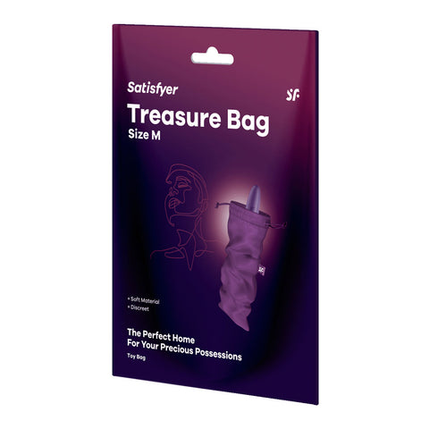 Satisfyer Treasure Bag Medium Violet Toy Storage Bag Purple Adult Toy Storage