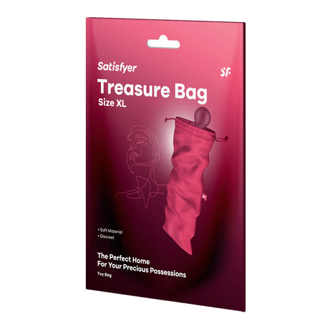 Satisfyer Treasure Bag Extra Large Pink Toy Storage Bag Pink Adult Toy Storage