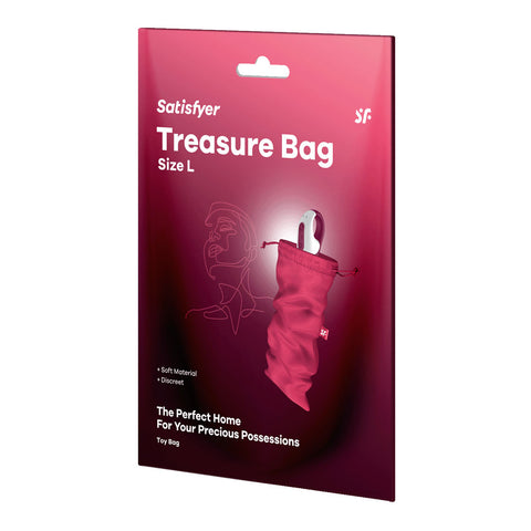 Satisfyer Treasure Bag Large Pink Toy Storage Bag Pink Adult Toy Storage